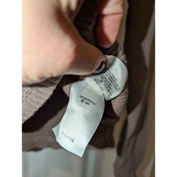 Eddie Bauer Large Brown Button Front Sweater with Hood (V20) - Picture 5 of 6